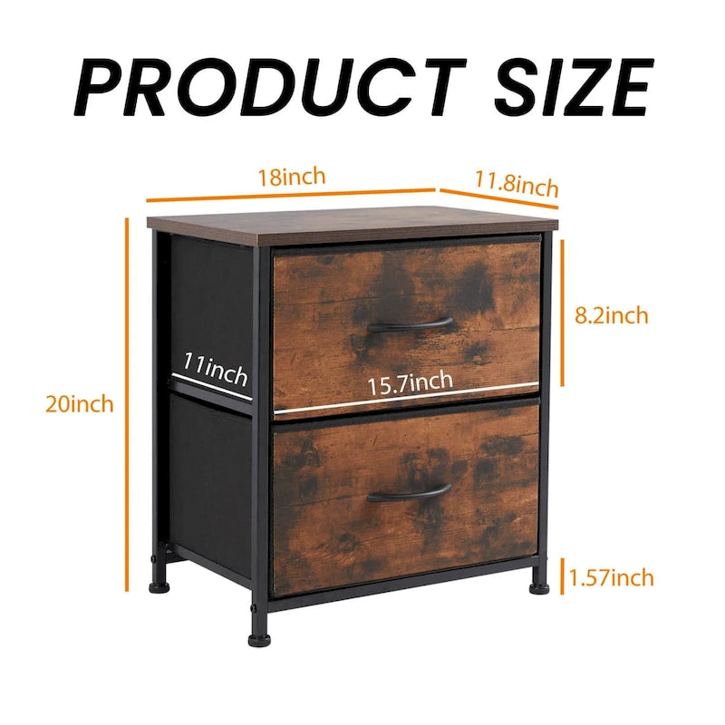 Modern Storage Cabinet with Fabric Drawers, Metal Frame, and Adjustable Feet