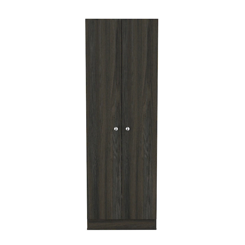 71" Dark Brown Wood Pantry Storage Cabinet - 23.6"W x 70.8"H x 11.8"D