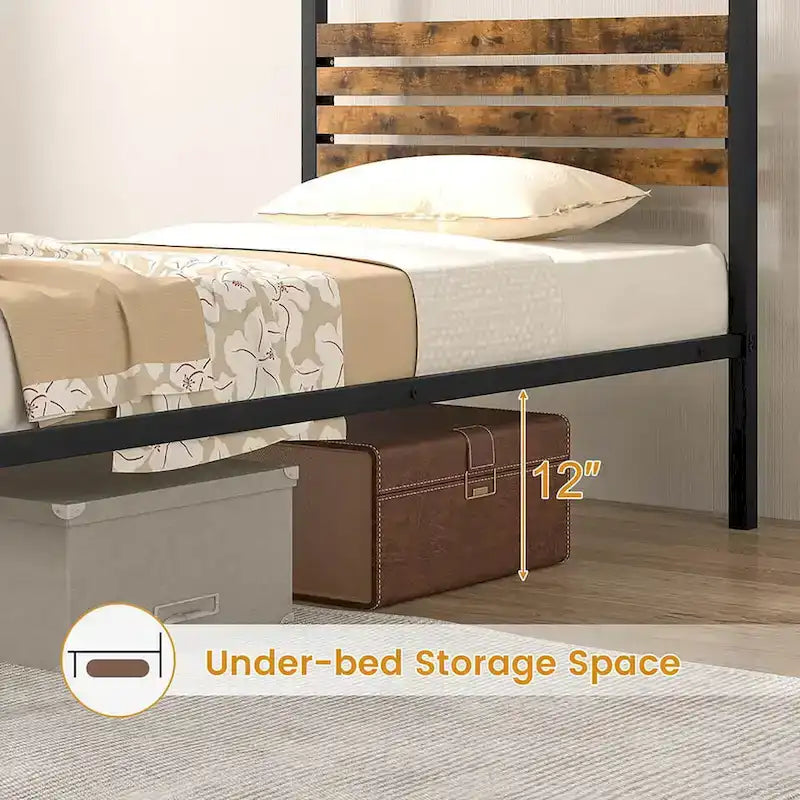 Twin/Full/Queen 4-Post Canopy Bed Frame, Rustproof Metal, 1000 lb Capacity
