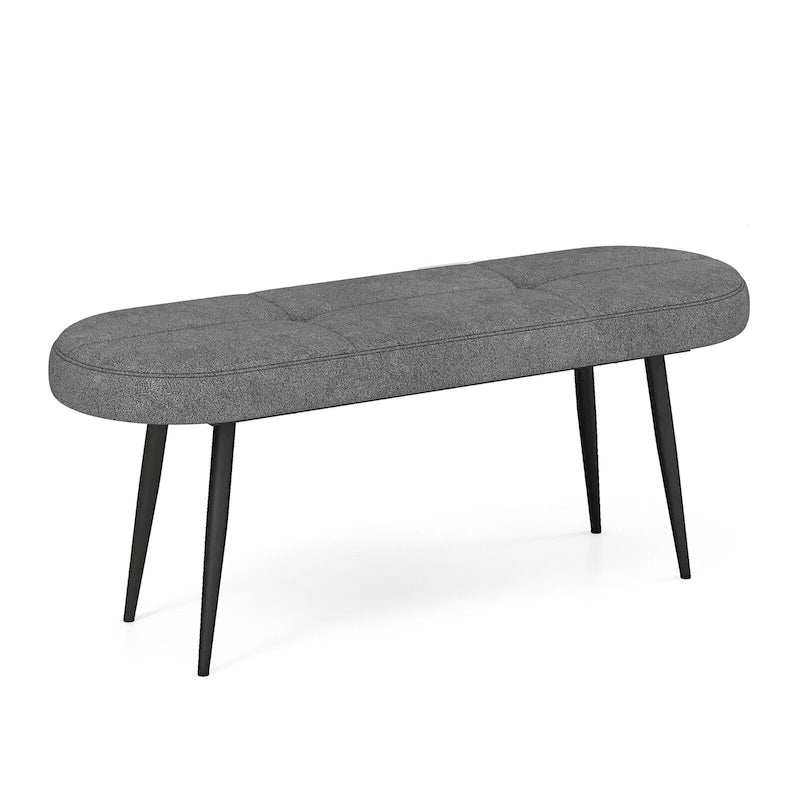 47" Upholstered Entryway Bench with Padded Seat & Heavy-Duty Metal Frame, 660 lb Capacity