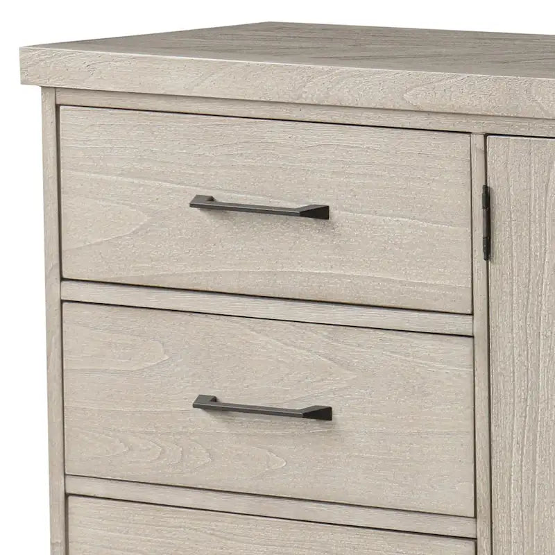 Yetaria Modern Farmhouse 60" Solid Wood Buffet Sideboard with Soft-Close Doors