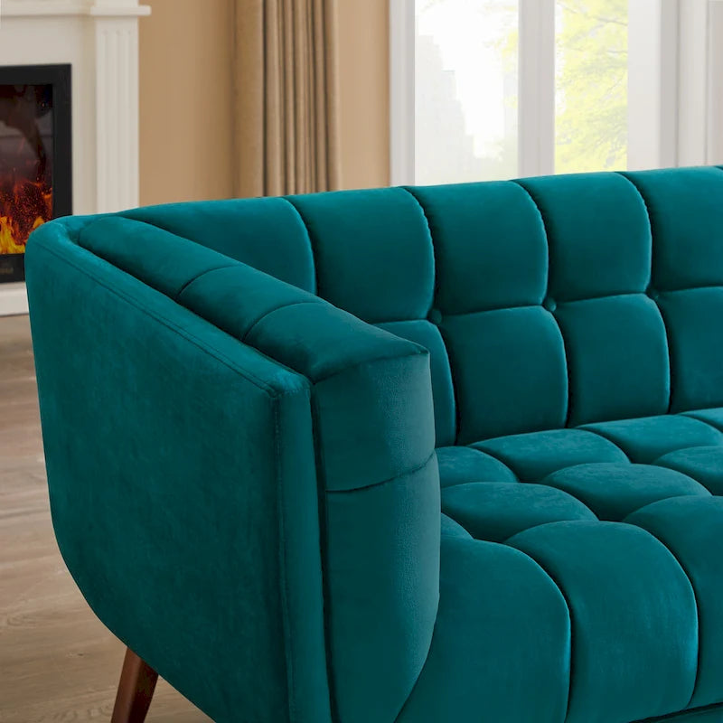 Confor Modern Chesterfield Velvet Living Room Couch