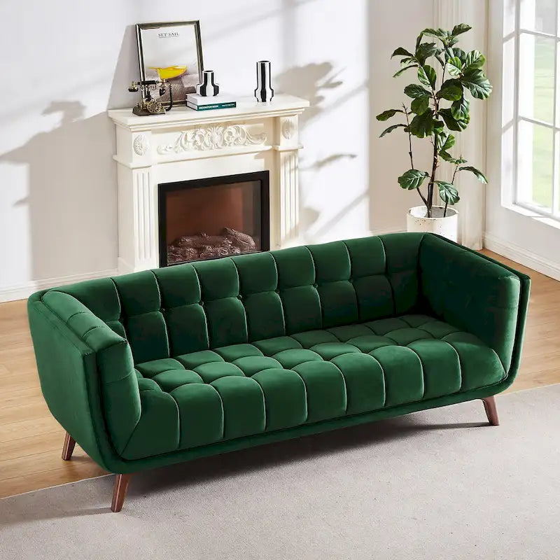 Confor Modern Chesterfield Velvet Living Room Couch