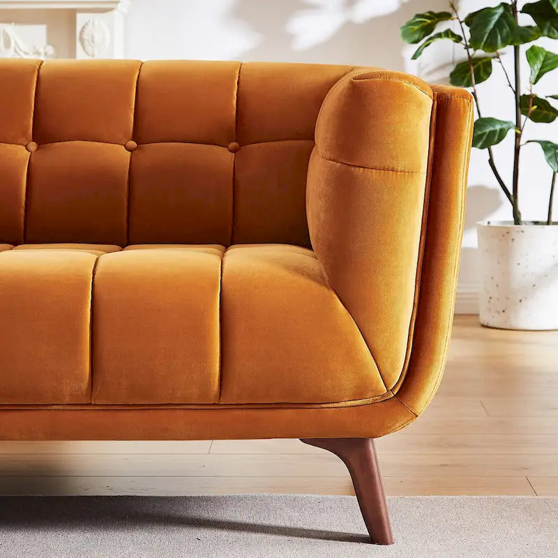 Confor Modern Chesterfield Velvet Living Room Couch