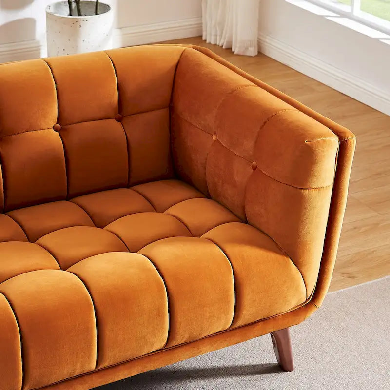 Confor Modern Chesterfield Velvet Living Room Couch