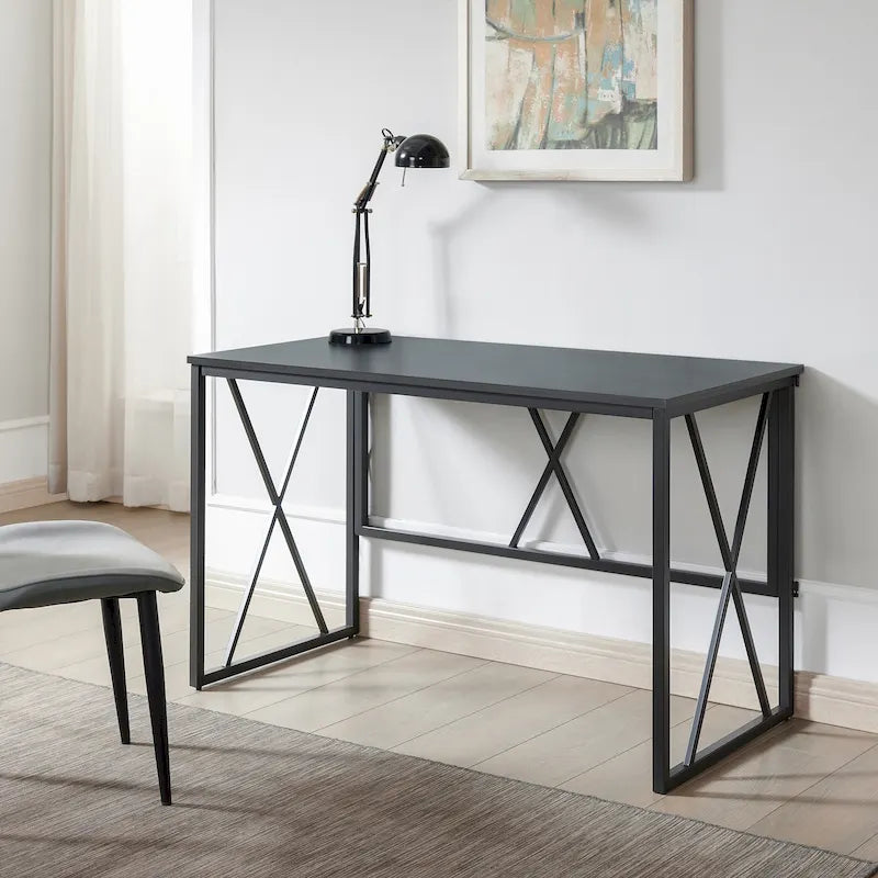 Collapsible Slatted Mission Writing Computer Desk, Fully Assembled - 48"L x 24"D x 30"H