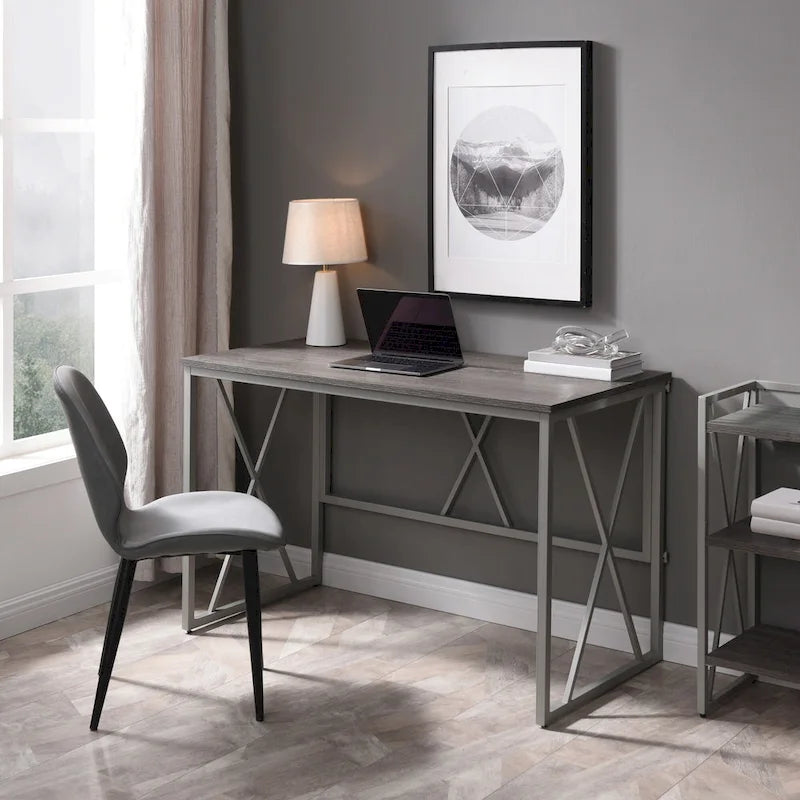 Collapsible Slatted Mission Writing Computer Desk