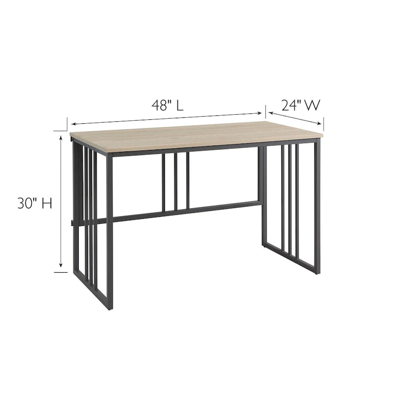 Collapsible Slatted Mission Writing Computer Desk