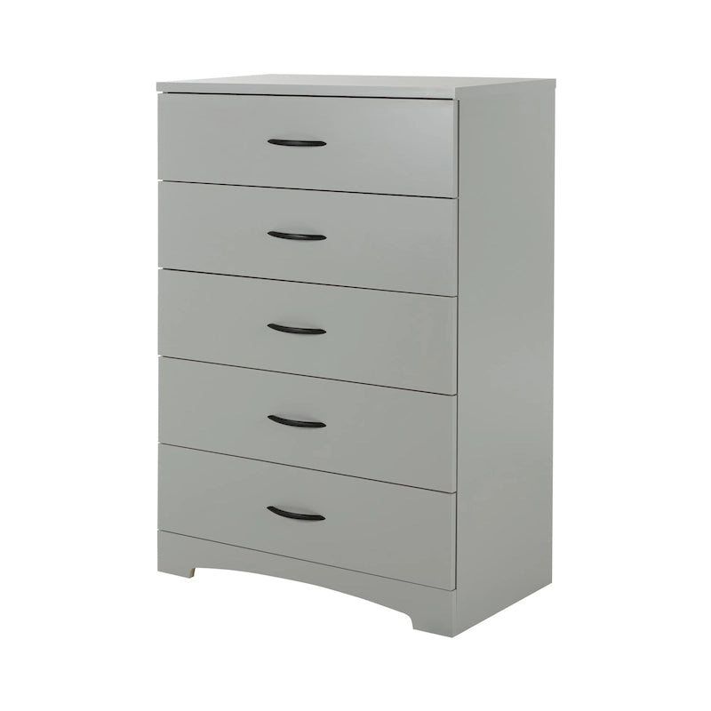 5-Drawer Chest with Metal Handles, Modern Bedroom Storage