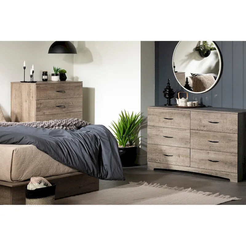 5-Drawer Chest with Metal Handles, Modern Bedroom Storage