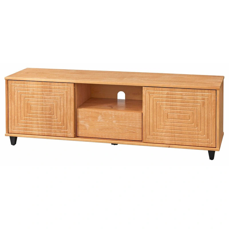Messina TV Stand with Sliding Doors & Drawer, Fits TVs Up to 65"