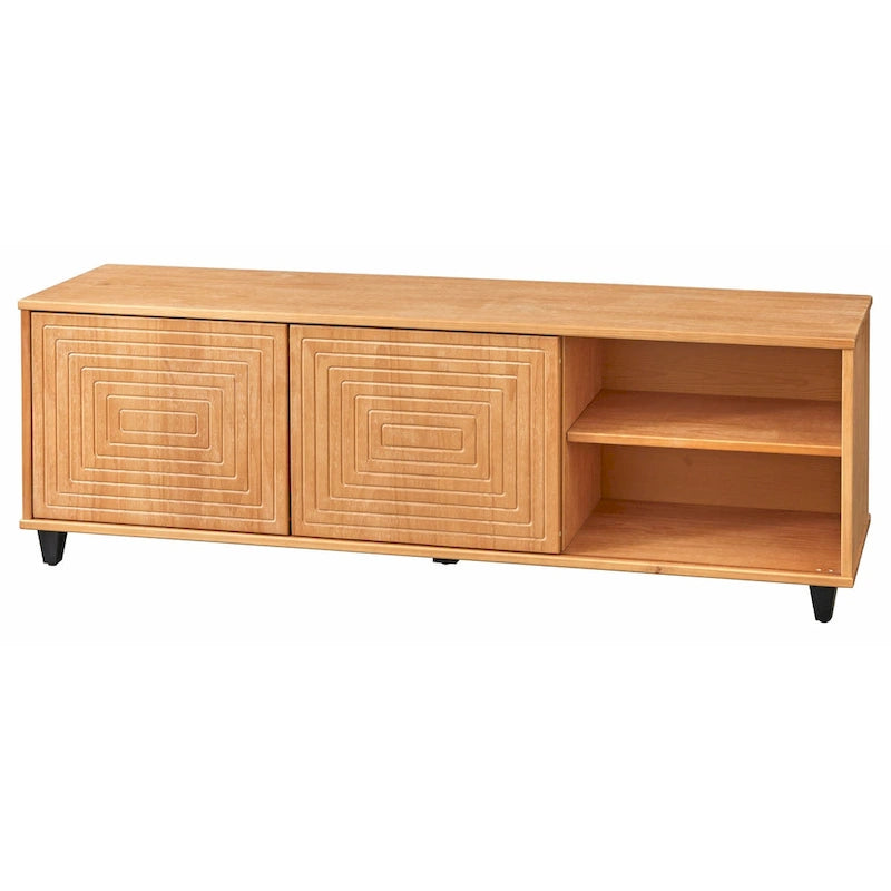 Messina TV Stand with Sliding Doors & Drawer, Fits TVs Up to 65"
