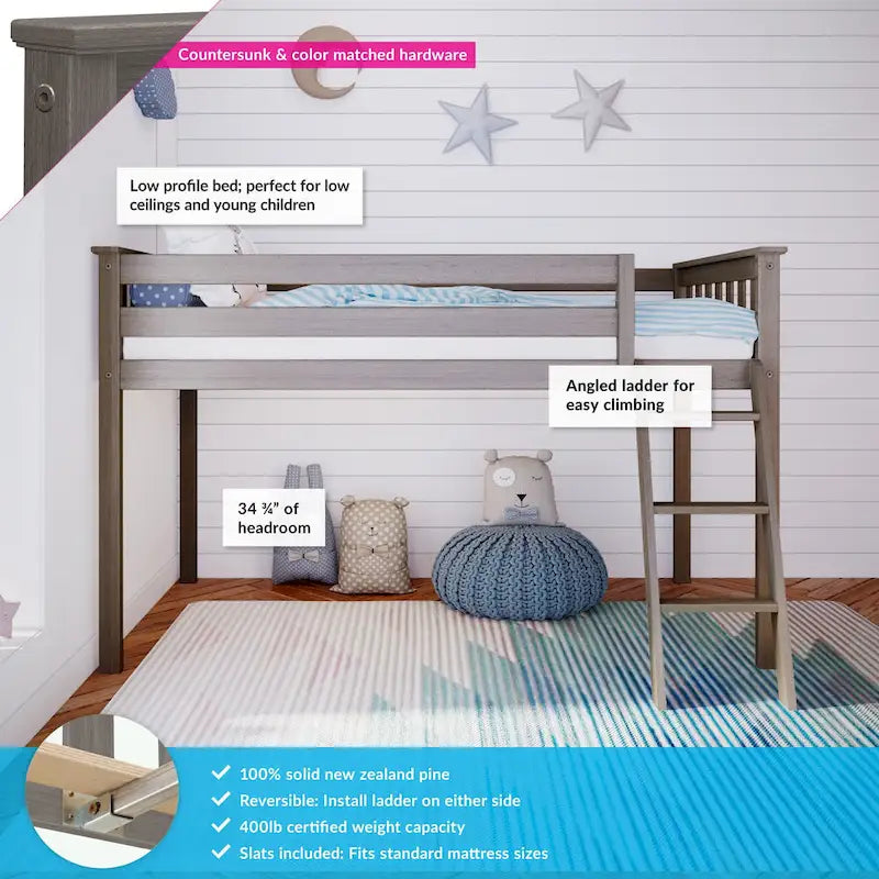 Twin Size Low Loft