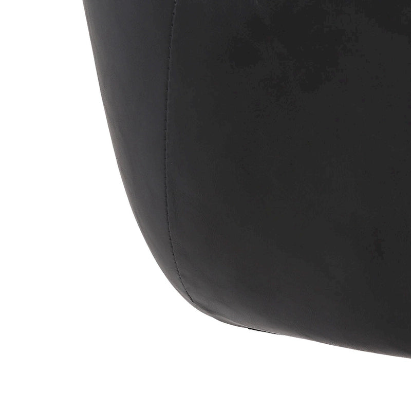 Leather Office Chair with Metal Roller Base