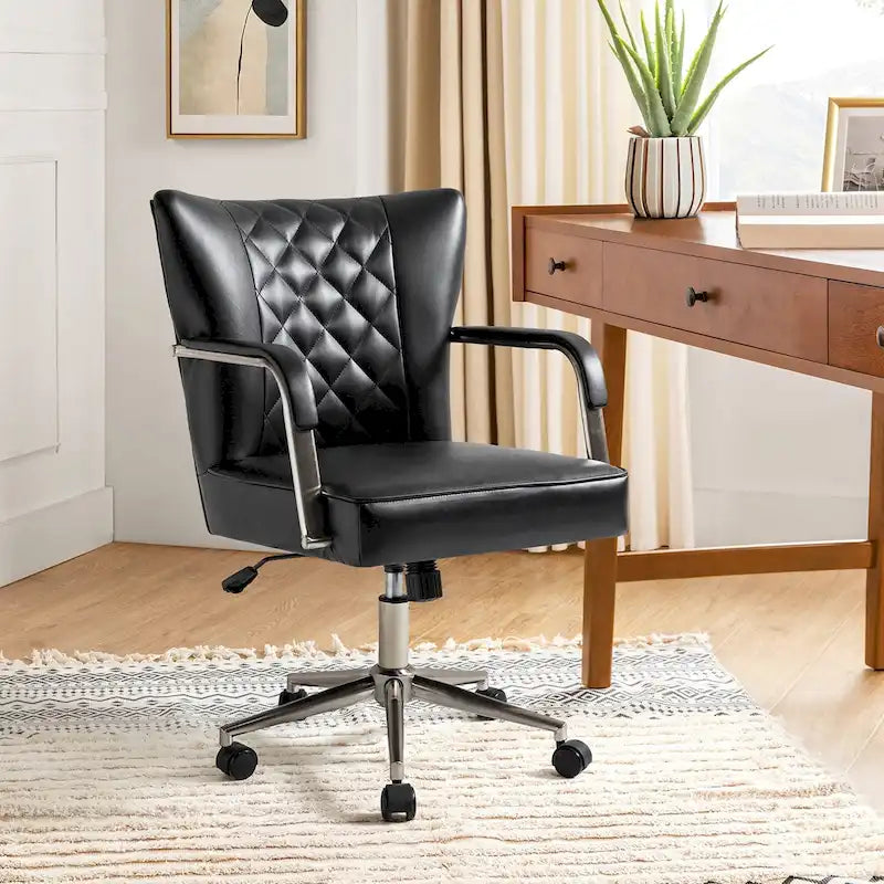 Felice Modern Swivel Height Adjustable Diamond-Tufted Office Chair