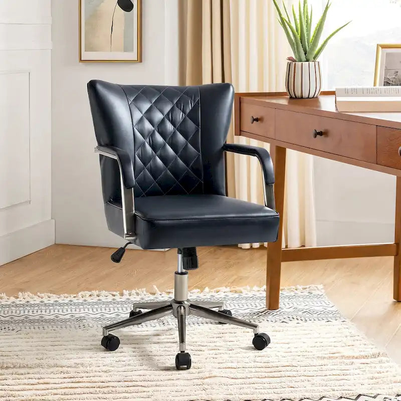 Felice Modern Swivel Height Adjustable Diamond-Tufted Office Chair