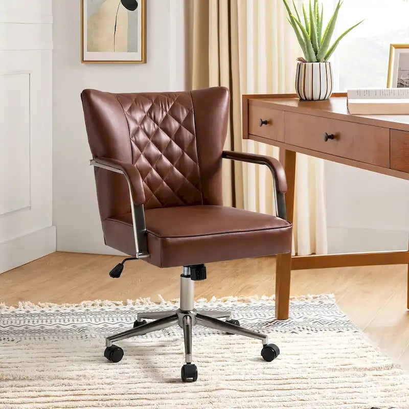 Felice Modern Swivel Height Adjustable Diamond-Tufted Office Chair