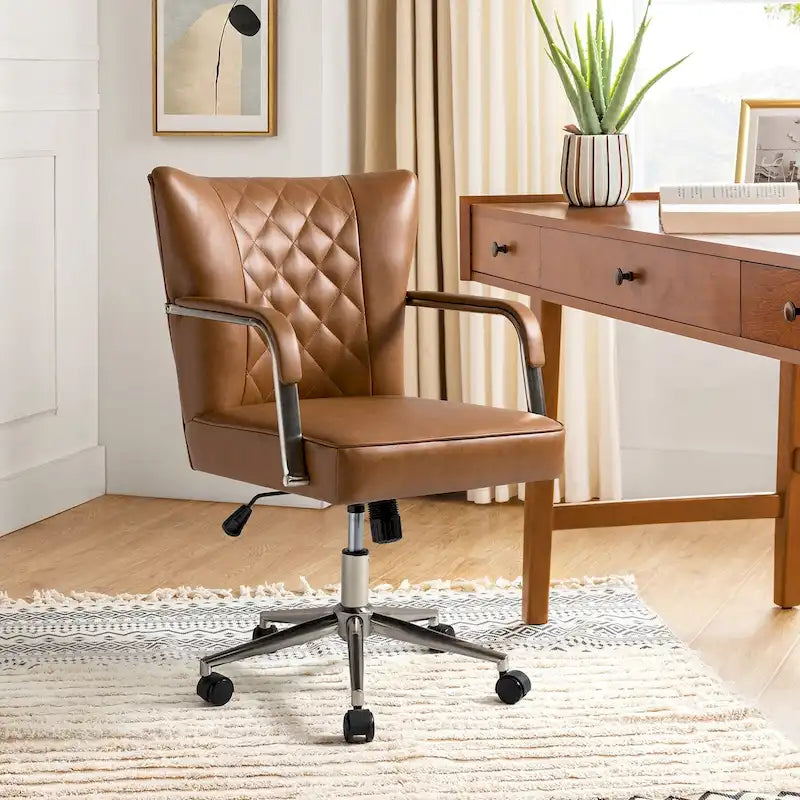 Felice Modern Swivel Height Adjustable Diamond-Tufted Office Chair