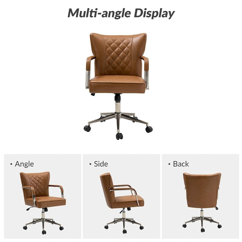 Felice Modern Swivel Height Adjustable Diamond-Tufted Office Chair