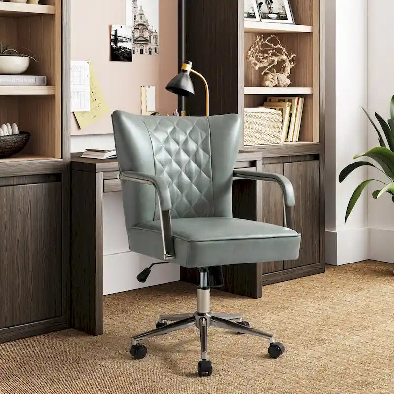 Felice Modern Swivel Height Adjustable Diamond-Tufted Office Chair