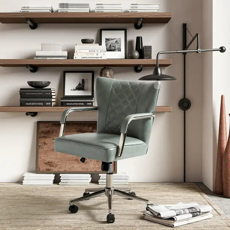Felice Modern Swivel Height Adjustable Diamond-Tufted Office Chair