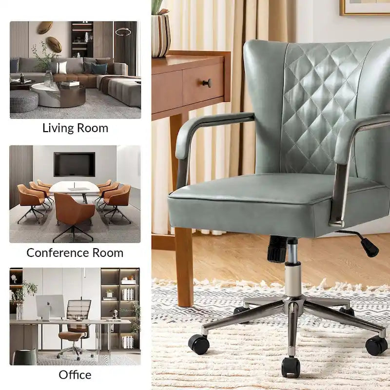 Felice Modern Swivel Height Adjustable Diamond-Tufted Office Chair