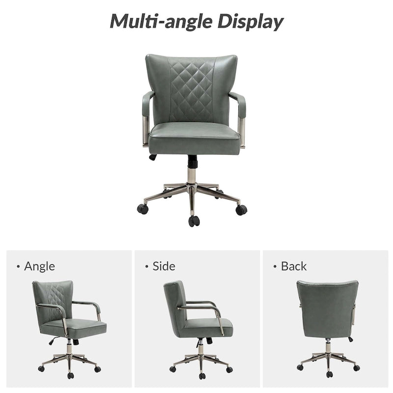 Felice Modern Swivel Height Adjustable Diamond-Tufted Office Chair