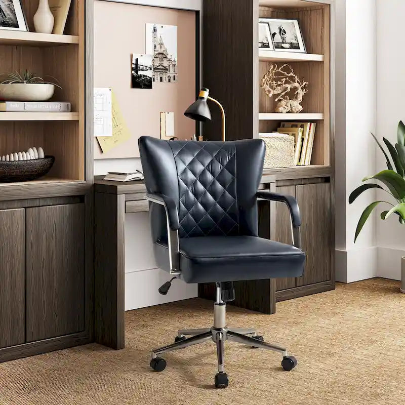 Felice Modern Swivel Height Adjustable Diamond-Tufted Office Chair