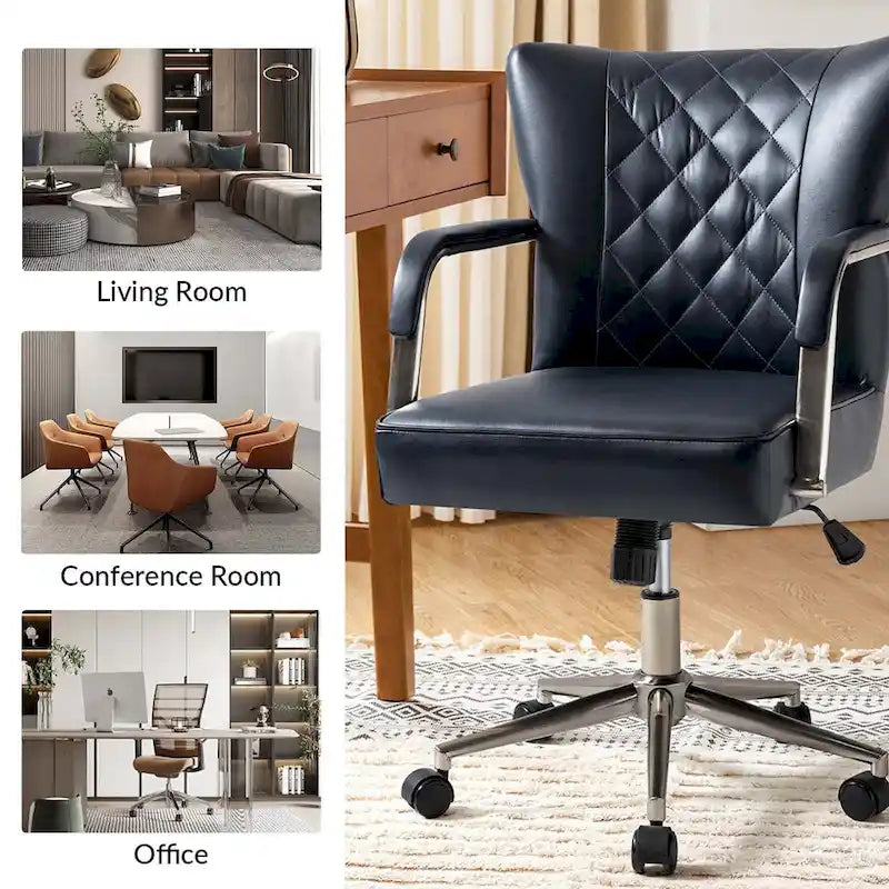 Felice Modern Swivel Height Adjustable Diamond-Tufted Office Chair
