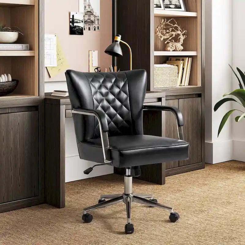 Felice Modern Swivel Height Adjustable Diamond-Tufted Office Chair