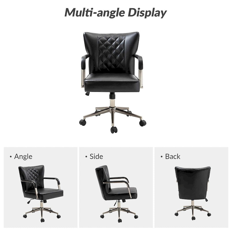 Felice Modern Swivel Height Adjustable Diamond-Tufted Office Chair