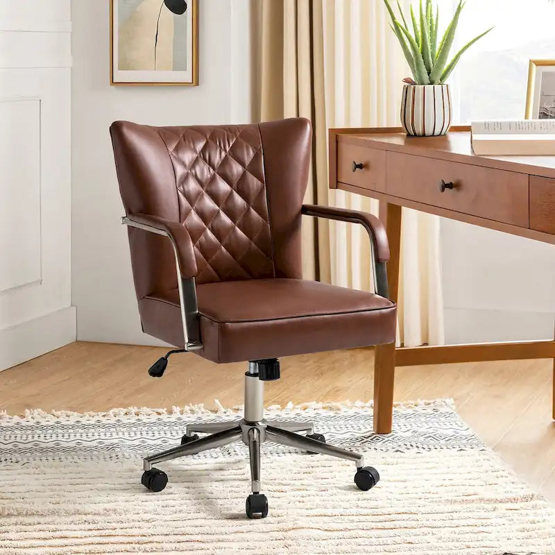 Felice Modern Swivel Height Adjustable Diamond-Tufted Office Chair