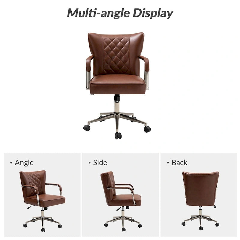 Felice Modern Swivel Height Adjustable Diamond-Tufted Office Chair
