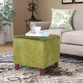 Square Ottoman Footrest Stool Small Fabric Bench Seat