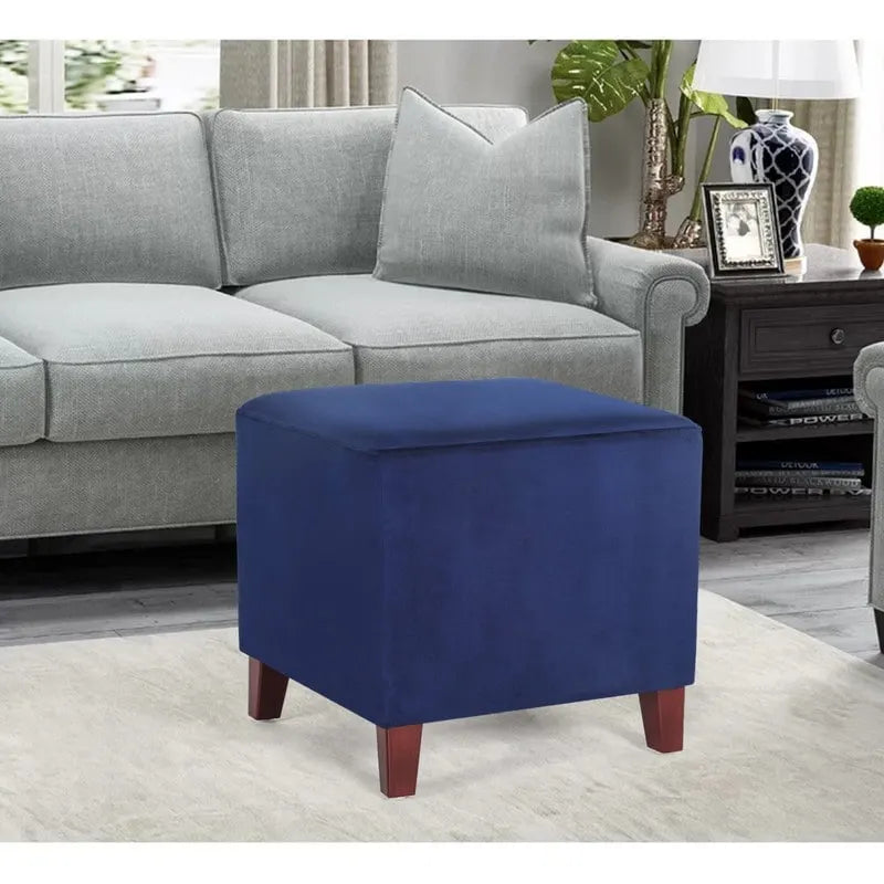 Square Ottoman Footrest Stool Small Fabric Bench Seat