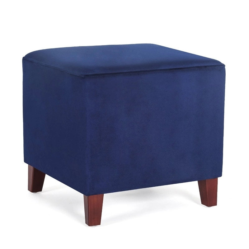 Square Ottoman Footrest Stool Small Fabric Bench Seat