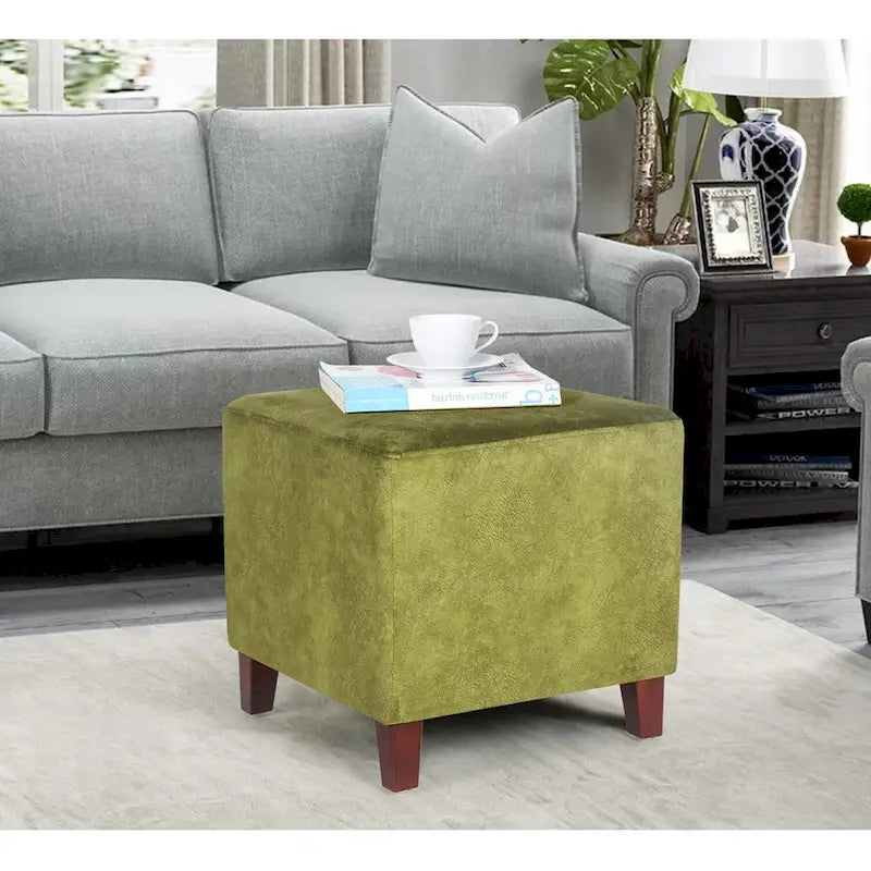 Square Ottoman Footrest Stool Small Fabric Bench Seat