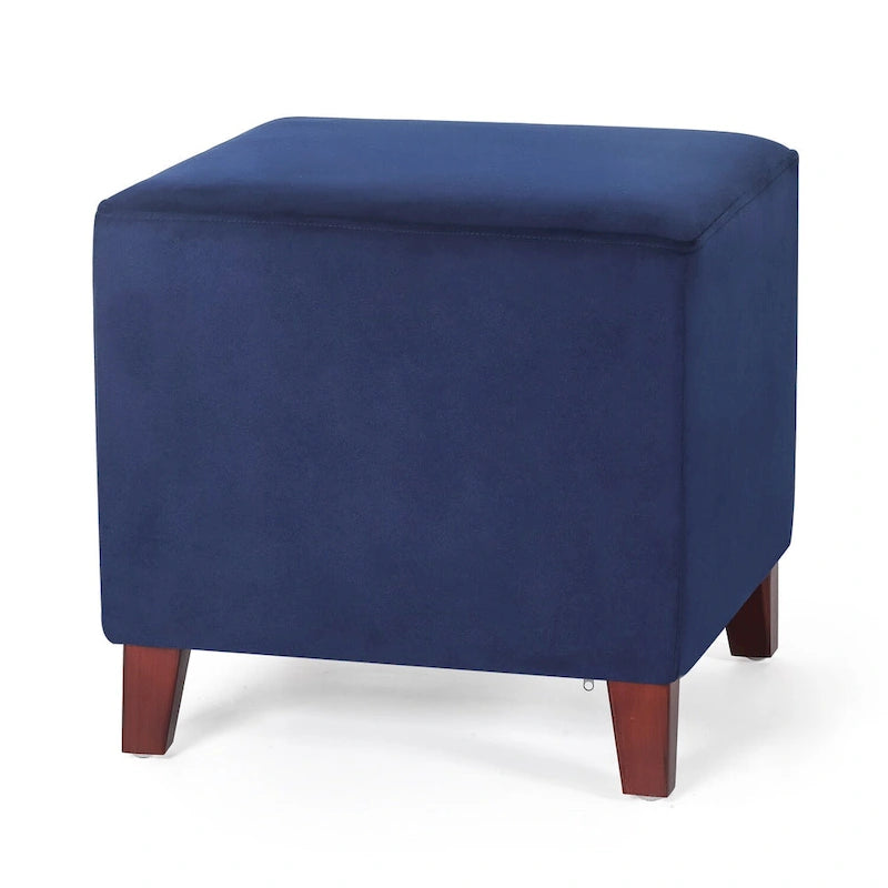 Square Ottoman Footrest Stool Small Fabric Bench Seat