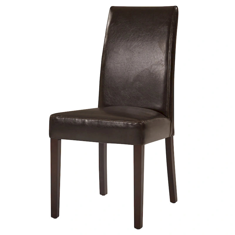 Hartford Bicast Leather Dining Chair, Mid-Century Modern, 2-Pack