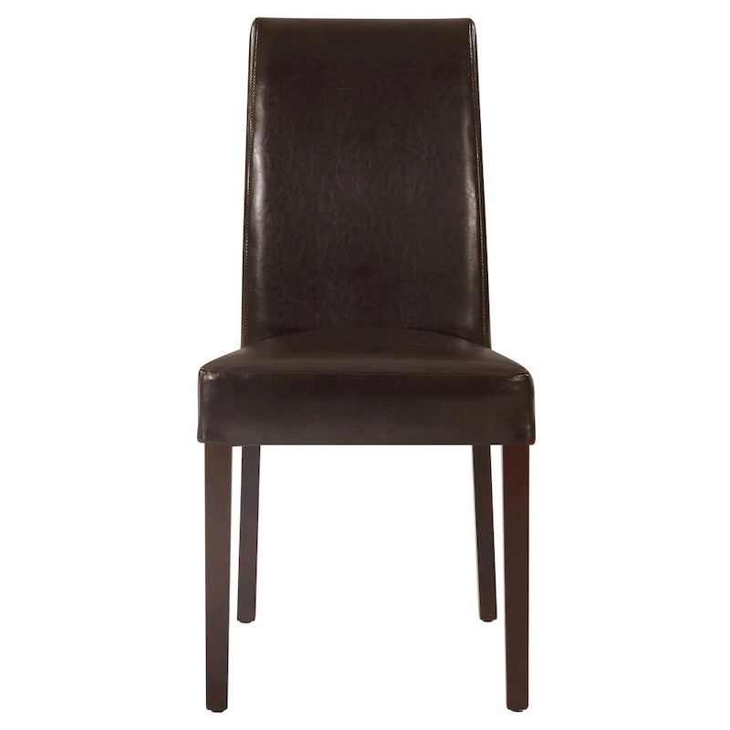 Hartford Bicast Leather Dining Chair, Mid-Century Modern, 2-Pack