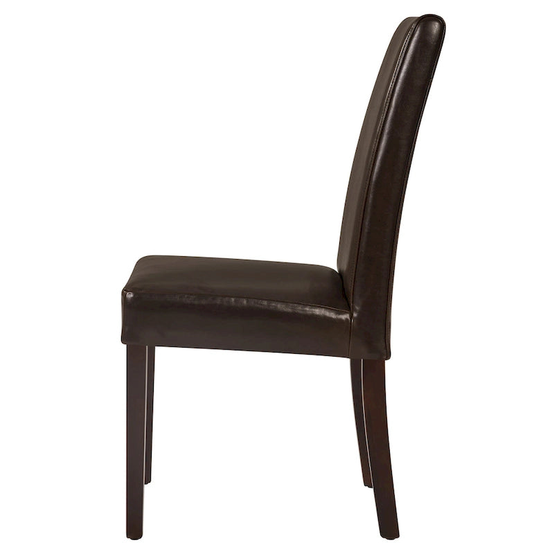 Hartford Bicast Leather Dining Chair, Mid-Century Modern, 2-Pack