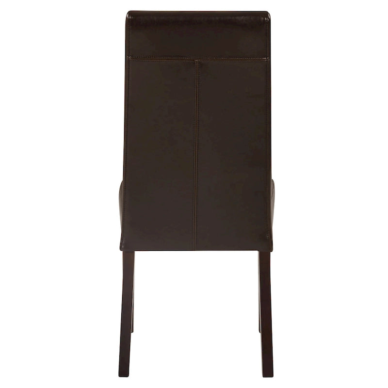 Hartford Bicast Leather Dining Chair, Mid-Century Modern, 2-Pack