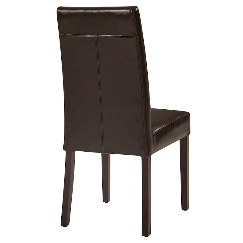 Hartford Bicast Leather Dining Chair, Mid-Century Modern, 2-Pack