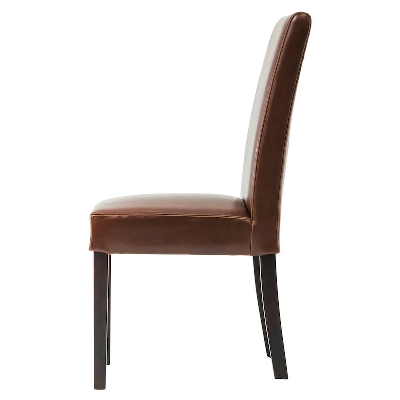 Hartford Bicast Leather Dining Chair, Mid-Century Modern, 2-Pack