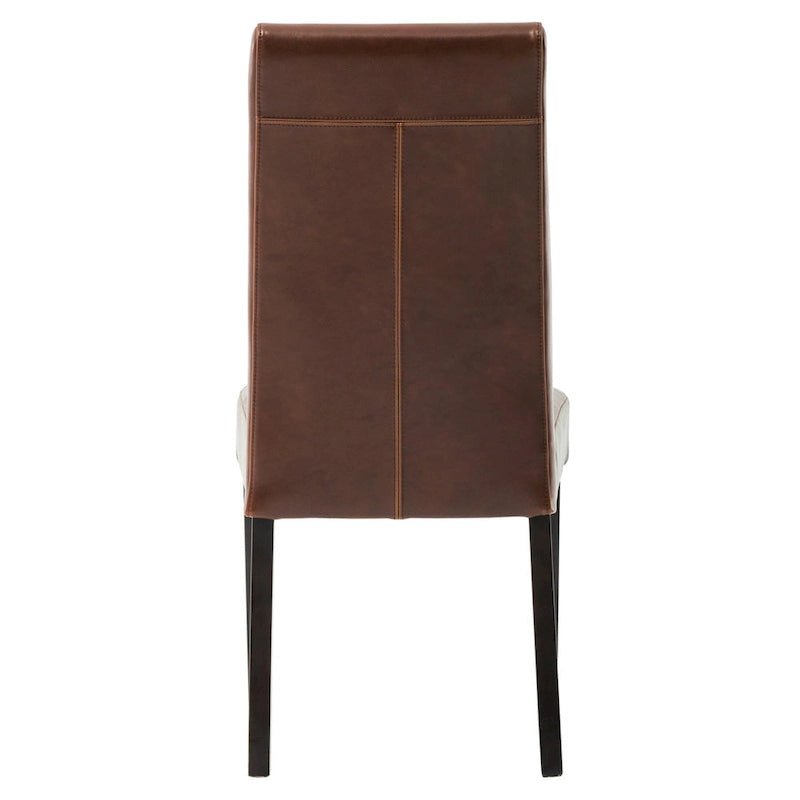 Hartford Bicast Leather Dining Chair, Mid-Century Modern, 2-Pack