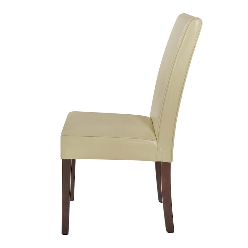 Hartford Bicast Leather Dining Chair, Mid-Century Modern, 2-Pack