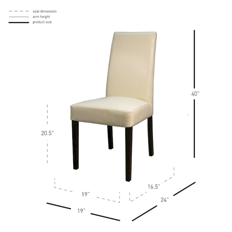 Hartford Bicast Leather Dining Chair, Mid-Century Modern, 2-Pack