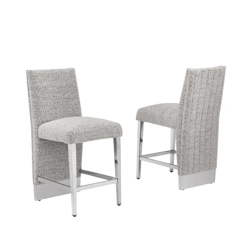 Best Quality Furniture Pleated Chrome Nailhead Trim Chair - N/A