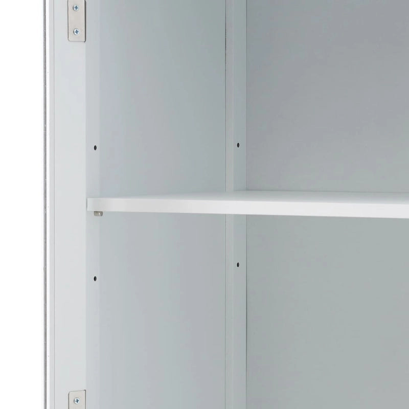 Tall Bathroom Storage Cabinet with Glass Doors