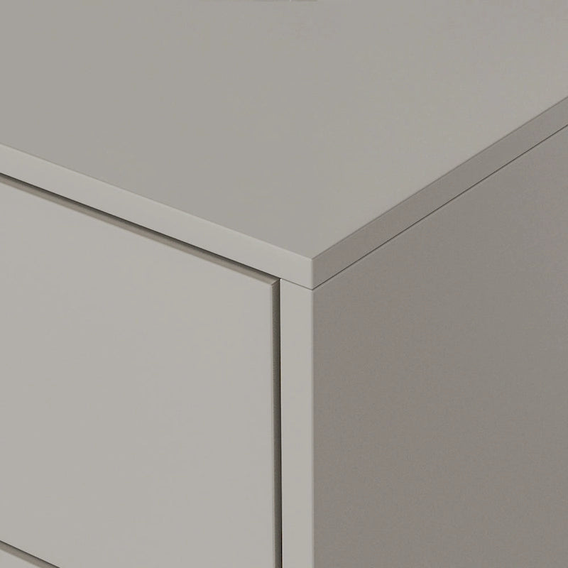 Erina Modern Glossy 5-Drawer Chest with Chrome Accents